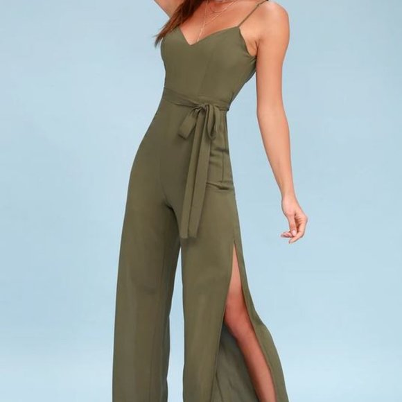 Lulu's Olive Green Jumpsuit - Picture 4 of 4